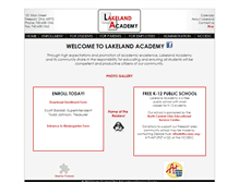 Tablet Screenshot of lakeland-academy.org